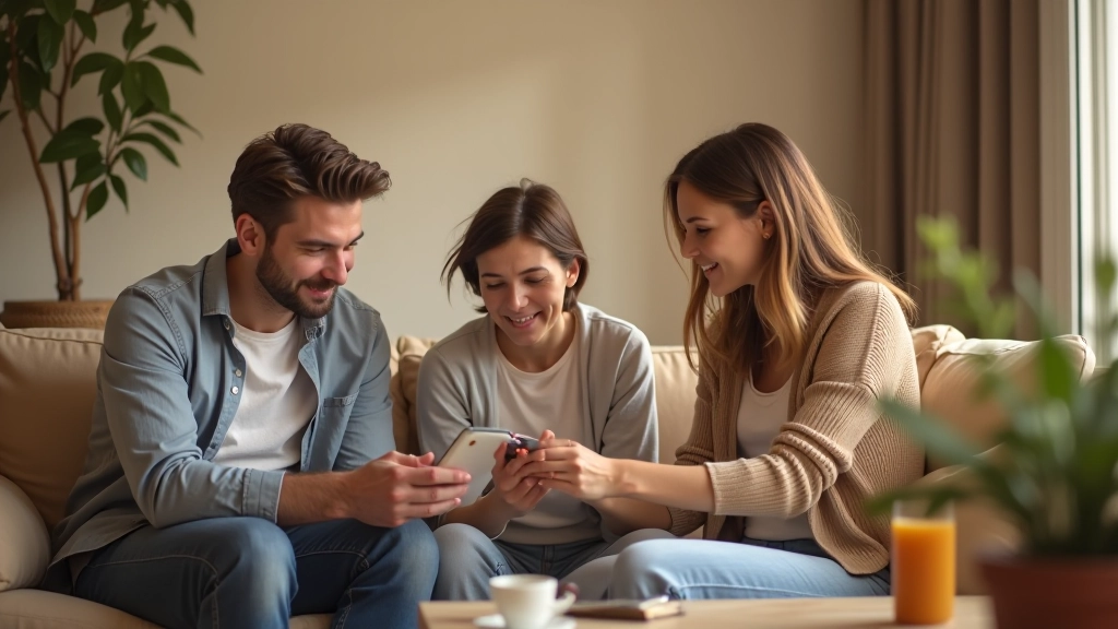 Famille discutant budget financier